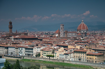 Fototapeta na wymiar View of Florence from the Piazzale Michelangelo