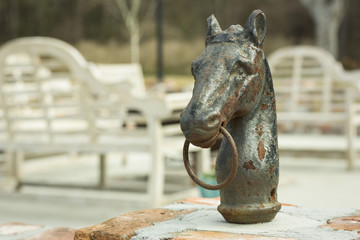 Horse statue closeup