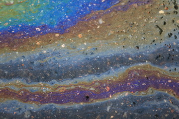 oil products on asphalt