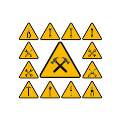 Tools icon. Flat vector icon set