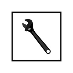Wrench icon. Vector Illustration