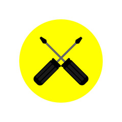 Screwdriver icon. Vector Illustration