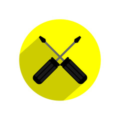 Screwdriver icon. Vector Illustration