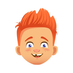 Fototapeta premium redhead boy character
