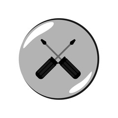Screwdriver icon. Vector Illustration