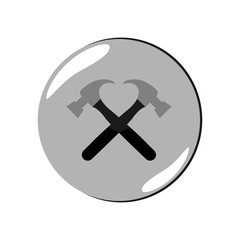 Hammer icon. Vector Illustration