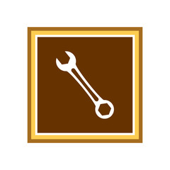 Wrench icon. Vector Illustration
