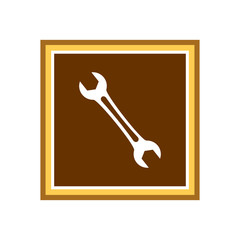 Wrench icon. Vector Illustration