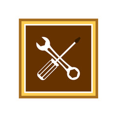 Screwdriver icon. Vector Illustration