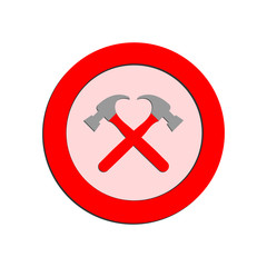 Obraz premium Hammer icon. Vector Illustration