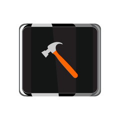 Hammer icon. Vector Illustration