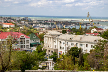 Fototapeta na wymiar View of Sevastopol ship side from Malakhov Kurgan, Crimea