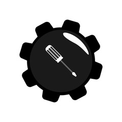 Screwdriver icon. Vector Illustration