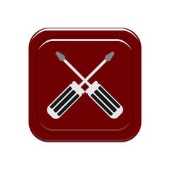 Naklejka premium Screwdriver icon. Vector Illustration