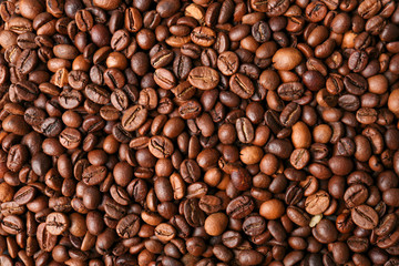 Aromatic roasted coffee beans
