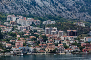 Fototapeta na wymiar Condos and Apartments on Montenegro Coast
