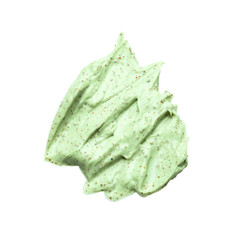 Naklejka premium Sample of natural scrub on white background