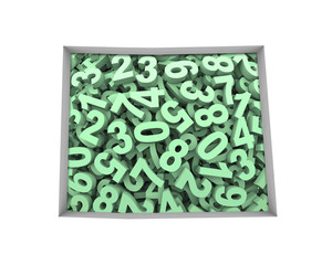 Colorado CO Map Numbers Math Figures Economy 3d Illustration