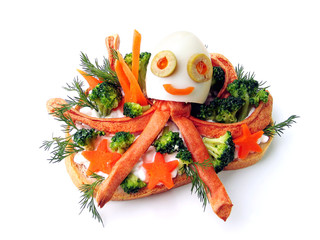 Sandwich similar to an octopus