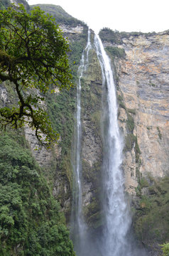 Gocta waterfall, 771m high. Chachapoyas, Amazonas, Peru