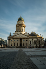 Fototapeta na wymiar The German cathedral in Berlin located on the gendarme market