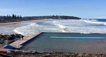 Outdoor swimming pool at Curl Curl beach (Sydney, NSW, Australia)