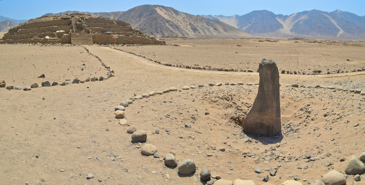 Caral, UNESCO world heritage site and the most ancient city in the Americas. Located in Supe valley, 200km north of Lima, Peru