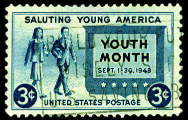 Saluting Young America Postage Stamp 1948 