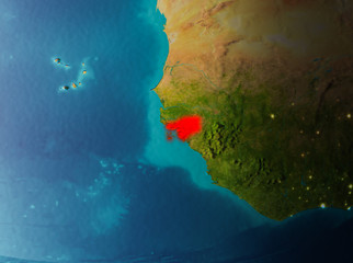 Orbit view of Guinea-Bissau