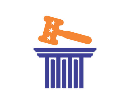 hammer of justice equality law court judge image vector icon logo symbol