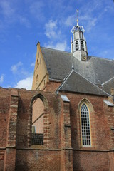Fototapeta na wymiar Ruin Church - Bergen, the Netherlands