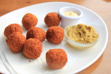 Dutch fried snack: bitterballen