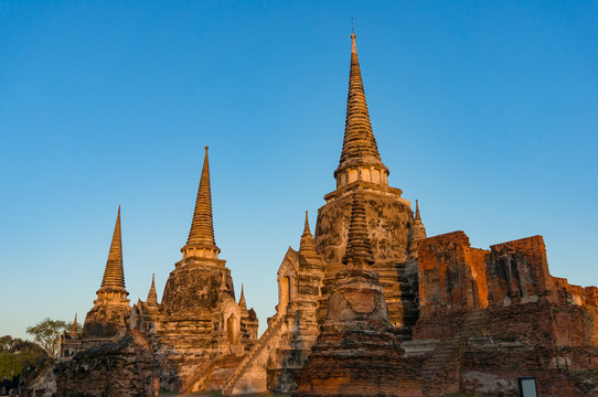 Ancient ruins of Wat Phra Si Sanphet temple