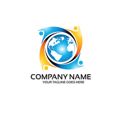 global work logo template