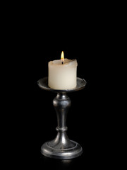 Kerzenständer Metall Deco mit Kerze metal candlestick