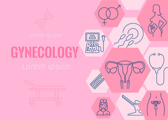 Gynecology flat banner
