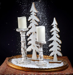 Kerzenständer Kerzenleuchter holders Holz Flamme Wachs Kerze Dekoration