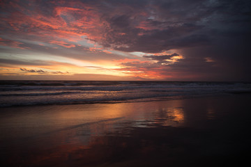 Naklejka premium Sunset on the beach