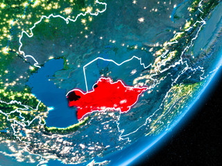 Night over Turkmenistan