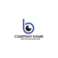 letter b eye logo template