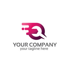 wrench services logo template