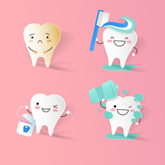 tooth with clean concept
