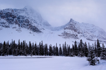 Mount Crowfoot in the Clouds
