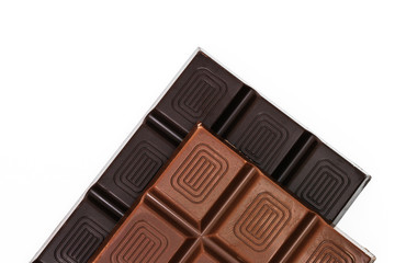Milchschokolade und Bitterschokolade