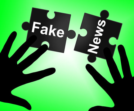 Fake News And Jigsaw Silhouette 3d Illustration