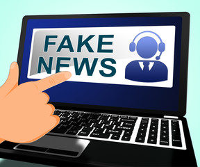 Fake News Message On Screen 3d Illustration