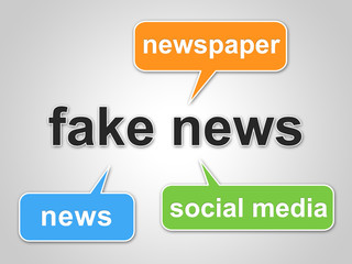 Fake News Words Means Misleading Facts 3d Illustration