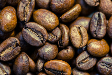 Vintage background. Organic Coffee Beans