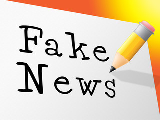 Fake News Message On Card 3d Illustration