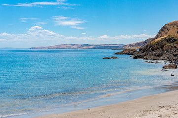 Sea coastline with sandy beach